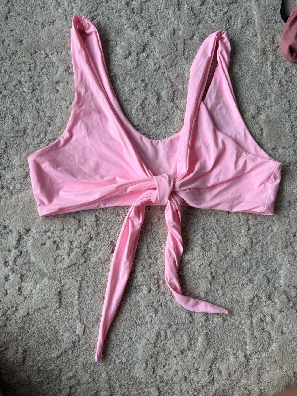 Pink Tie-Front Bikini Top - Women's Swim